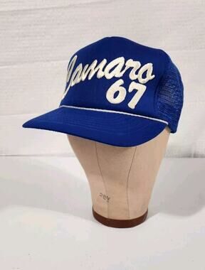 Vtg 1967 Chevrolet Camaro Blue Hat With Embroided Logo - USA Snapback